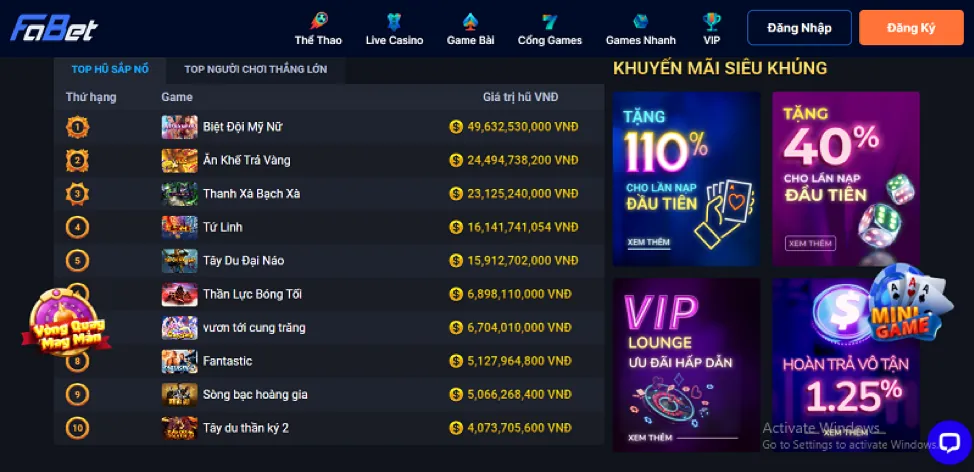 Hoàn trả không giới hạn 68bet